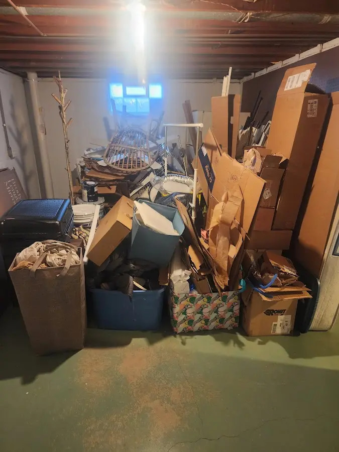 Roll-off dumpster container at job site for 8 Yard Dumpster Rental in Highland Village